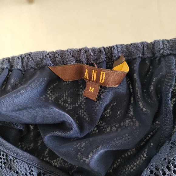 AND royal blue lace mini dress strapless prom dress - Picture 4 of 9